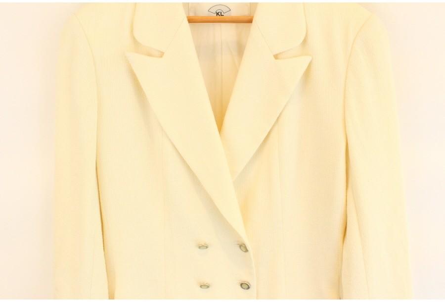 (80% 할인) KARL LAGERFELD wool46% ivory color jacket 5