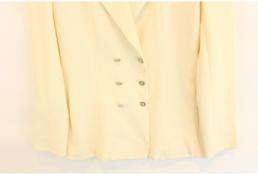 (80% 할인) KARL LAGERFELD wool46% ivory color jacket 6