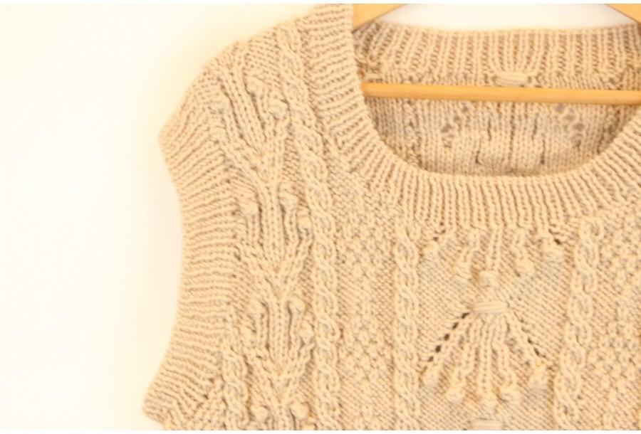 (90% 할인) TYCHEZ VINTAGE pattern sleeveless knit 4