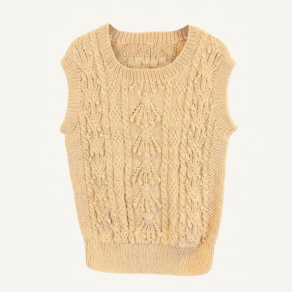 (90% 할인) TYCHEZ VINTAGE pattern sleeveless knit 1