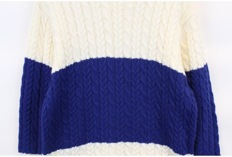 (90% 할인) BROWNY basic two tone cable knit 투톤 케이블 니 6