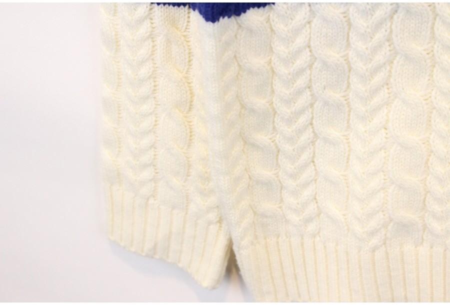 (90% 할인) BROWNY basic two tone cable knit 투톤 케이블 니 8