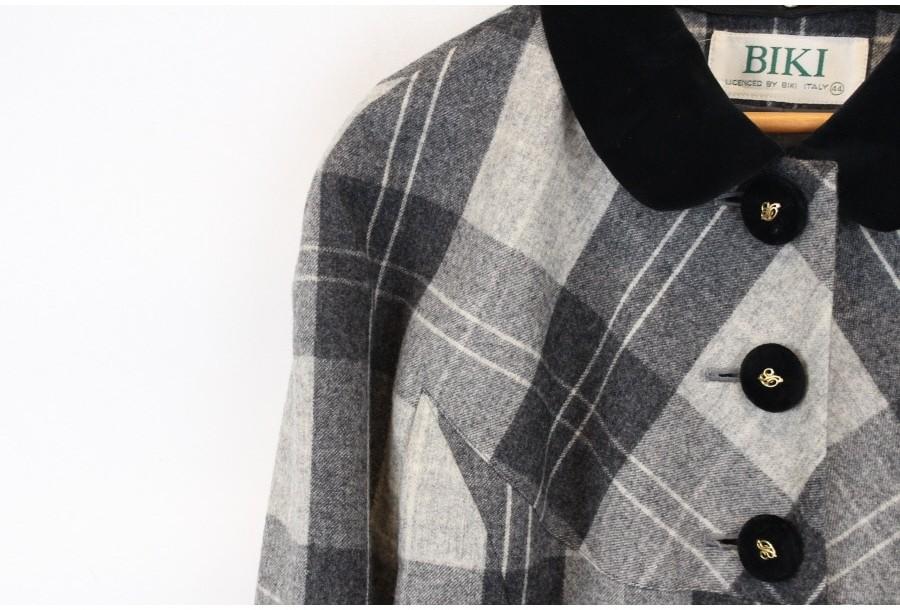 (80% 할인) BIKI by BIKI ITALY wool100% Grey check pa 4