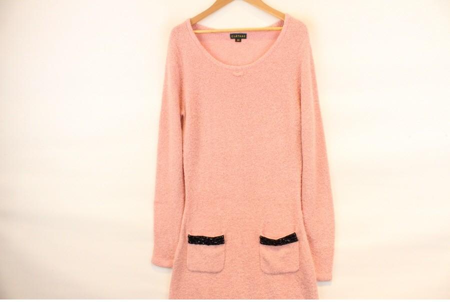 (90% 할인) CLATHAS 클라샤스 pink boucle onepiece 2