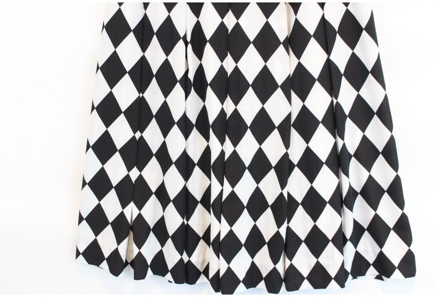 (90% 할인) CORDIER 꼬르디에 black+white pattern skirt 6