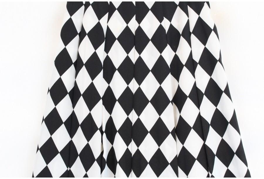 (90% 할인) CORDIER 꼬르디에 black+white pattern skirt 5