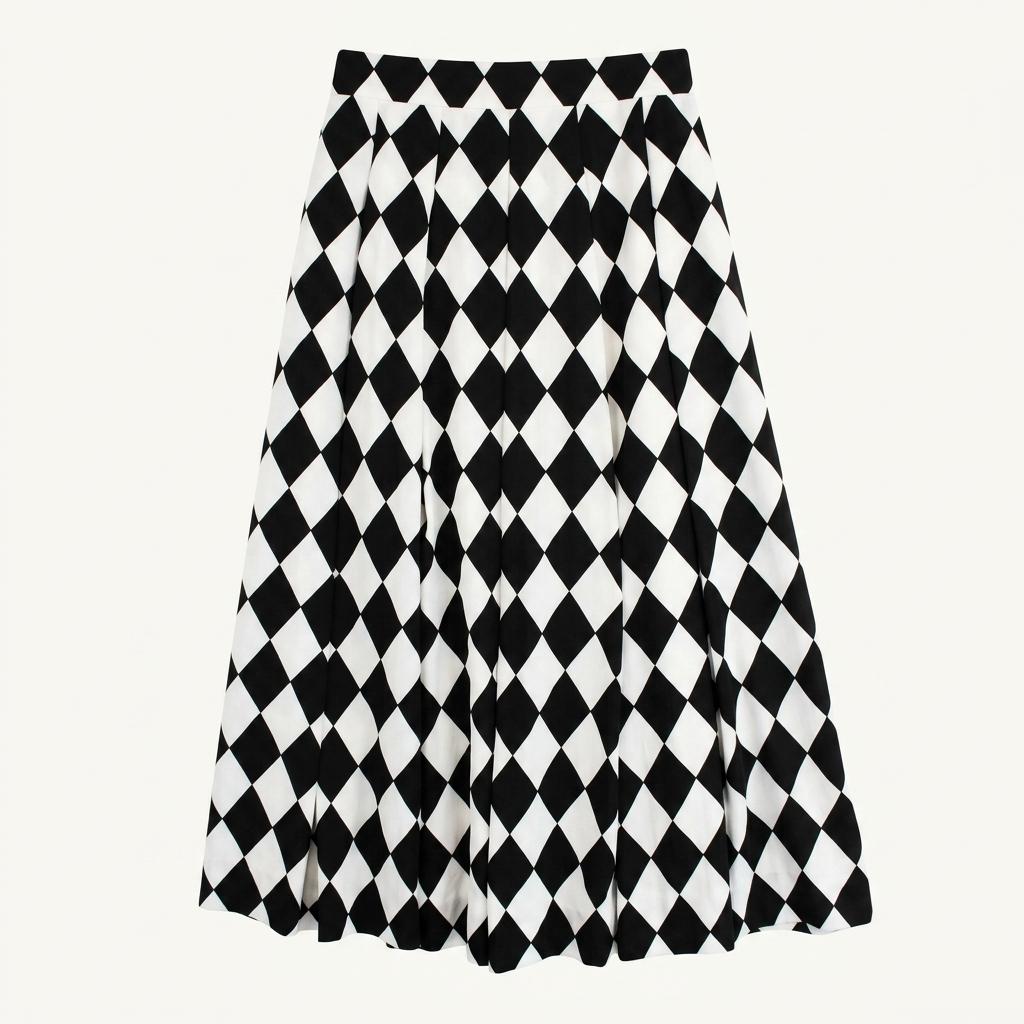 (90% 할인) CORDIER 꼬르디에 black+white pattern skirt 1