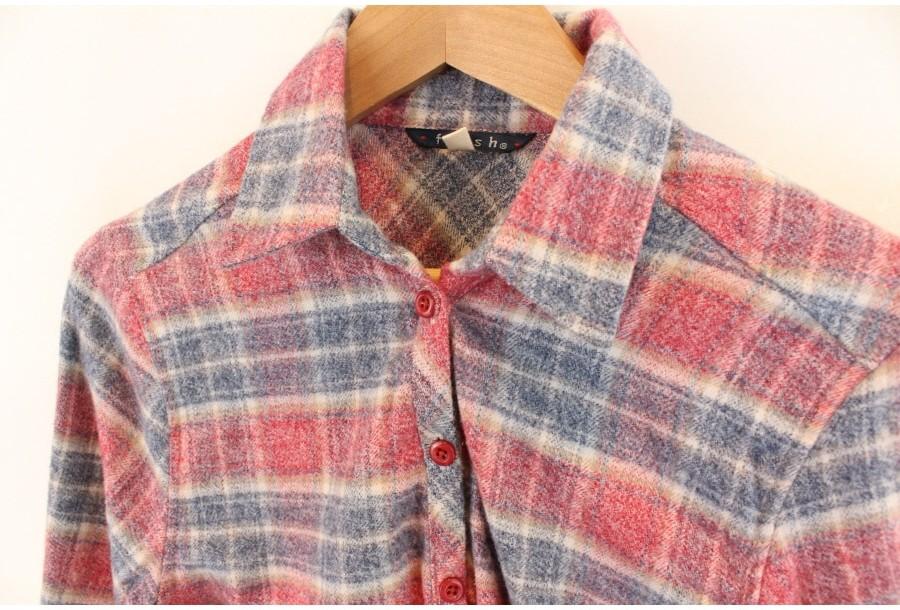 (90% 할인) Flash cotton100% check pattern shirts 3