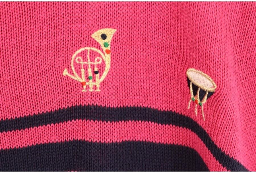(89% 할인) TYCHEZ VINTAGE stitch pink pattern knit 10