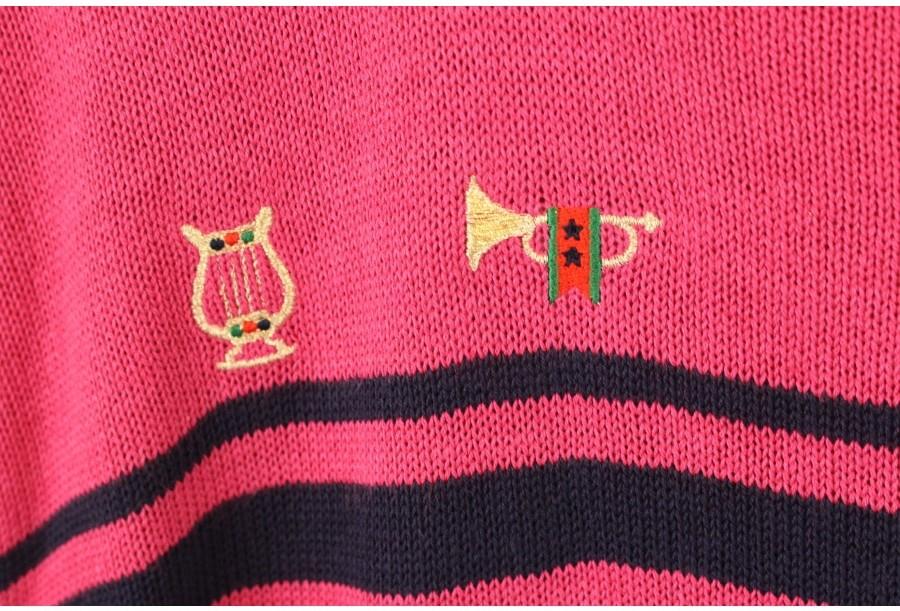 (89% 할인) TYCHEZ VINTAGE stitch pink pattern knit 9