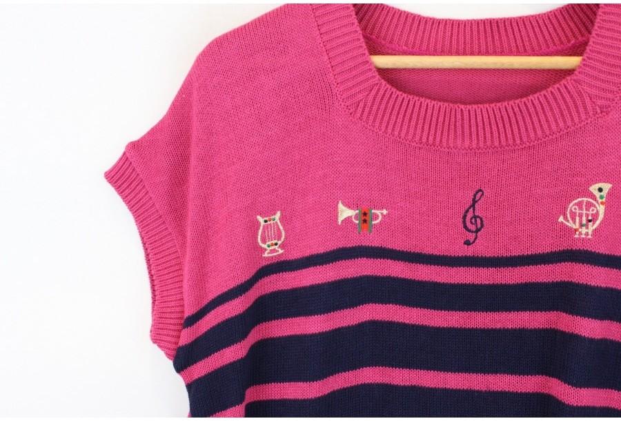 (89% 할인) TYCHEZ VINTAGE stitch pink pattern knit 4
