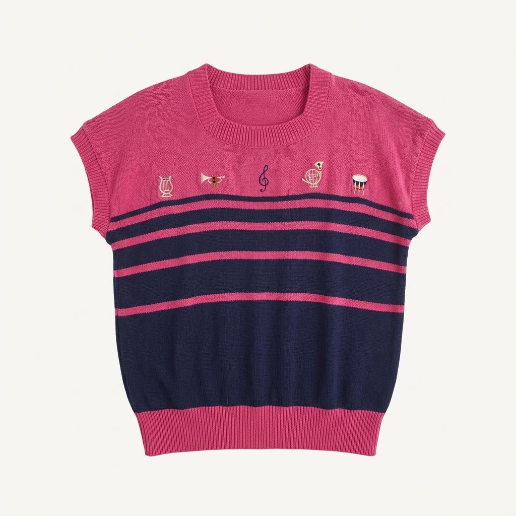 (89% 할인) TYCHEZ VINTAGE stitch pink pattern knit 1
