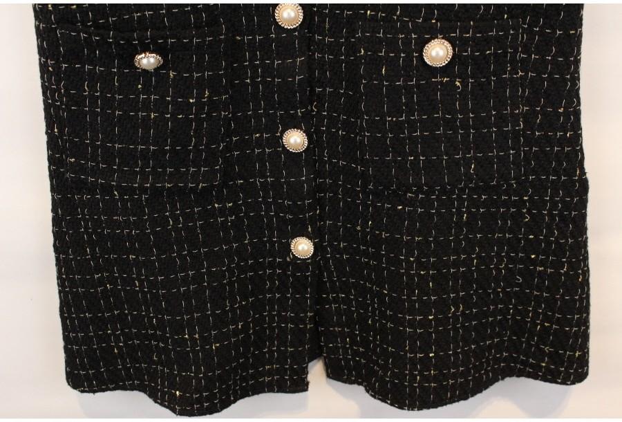 (89% 할인) SHEIN vintage gold button tweed onepiece 8