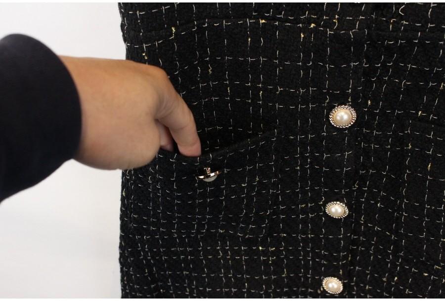 (89% 할인) SHEIN vintage gold button tweed onepiece 9
