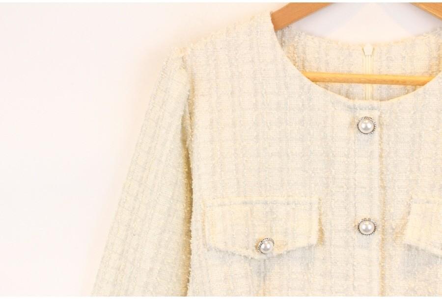(89% 할인) DAZY vintage button tweed onepiece 4
