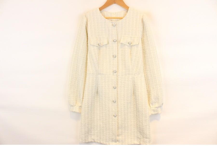 (89% 할인) DAZY vintage button tweed onepiece 2