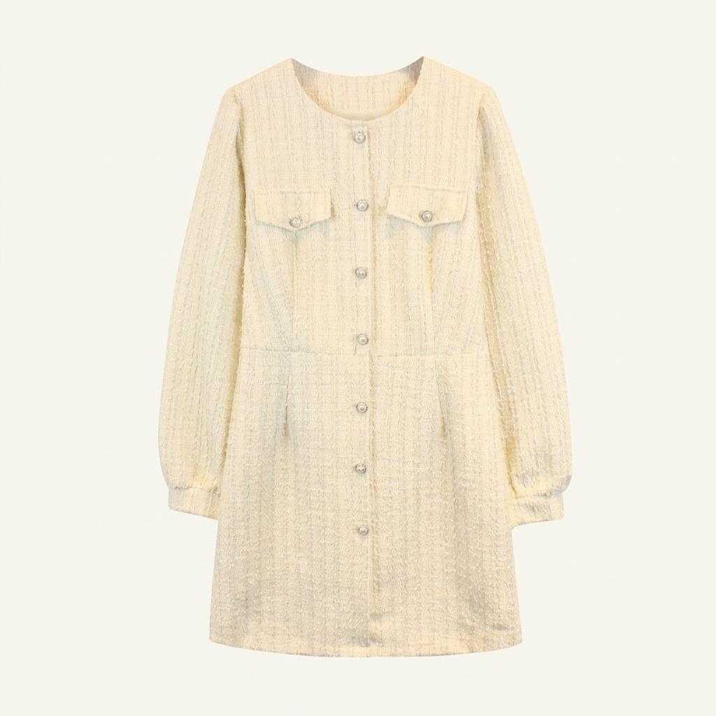 (89% 할인) DAZY vintage button tweed onepiece 1