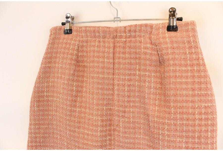 (89% 할인) INDEX pink pattern tweed skirt 10