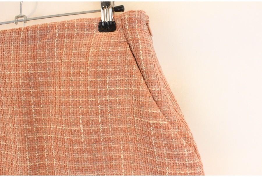 (89% 할인) INDEX pink pattern tweed skirt 8