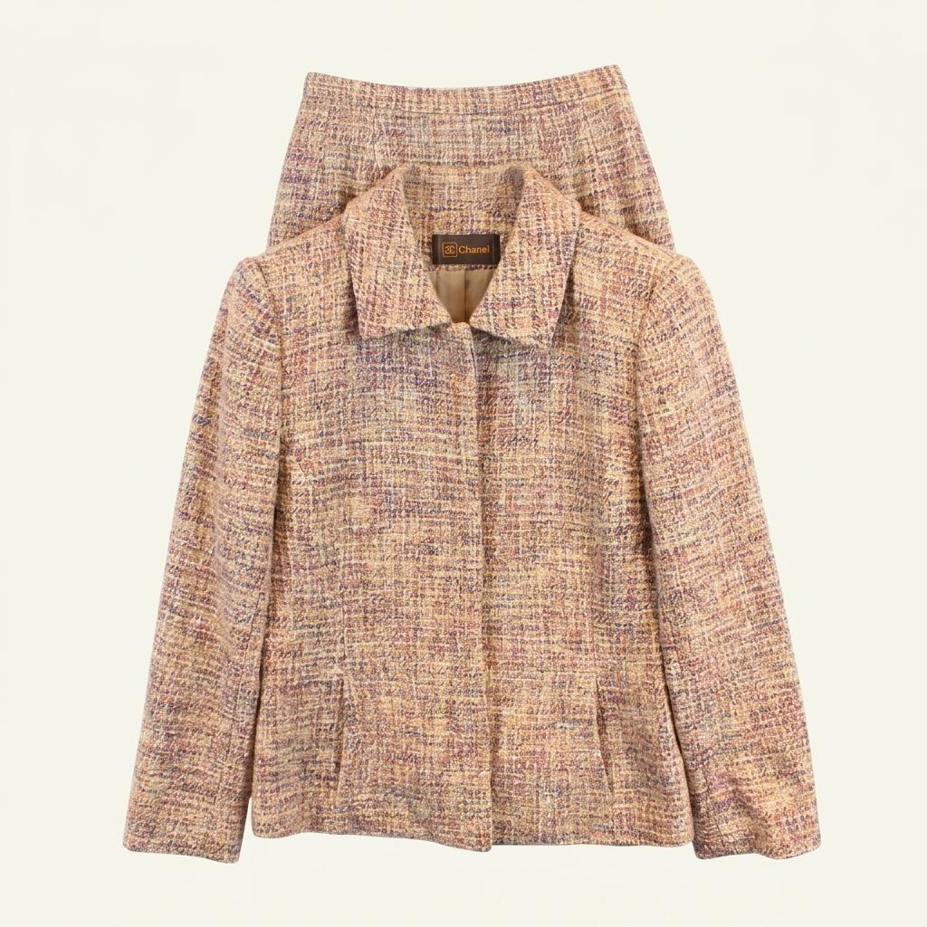 (90% 할인) BLUE BELL wool76% Tweed jacket+skirt setu 1