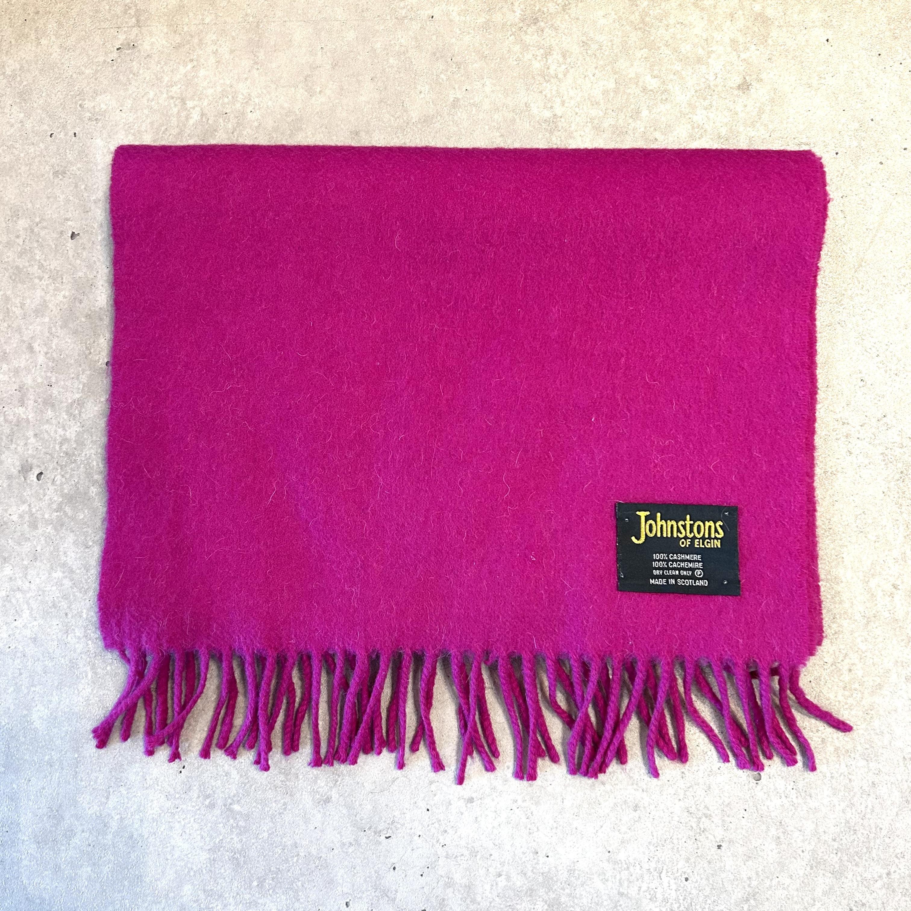 Johnstons OF ELGIN 존스톤스오브엘긴 Hot pink Muffler 캐시미어1 2