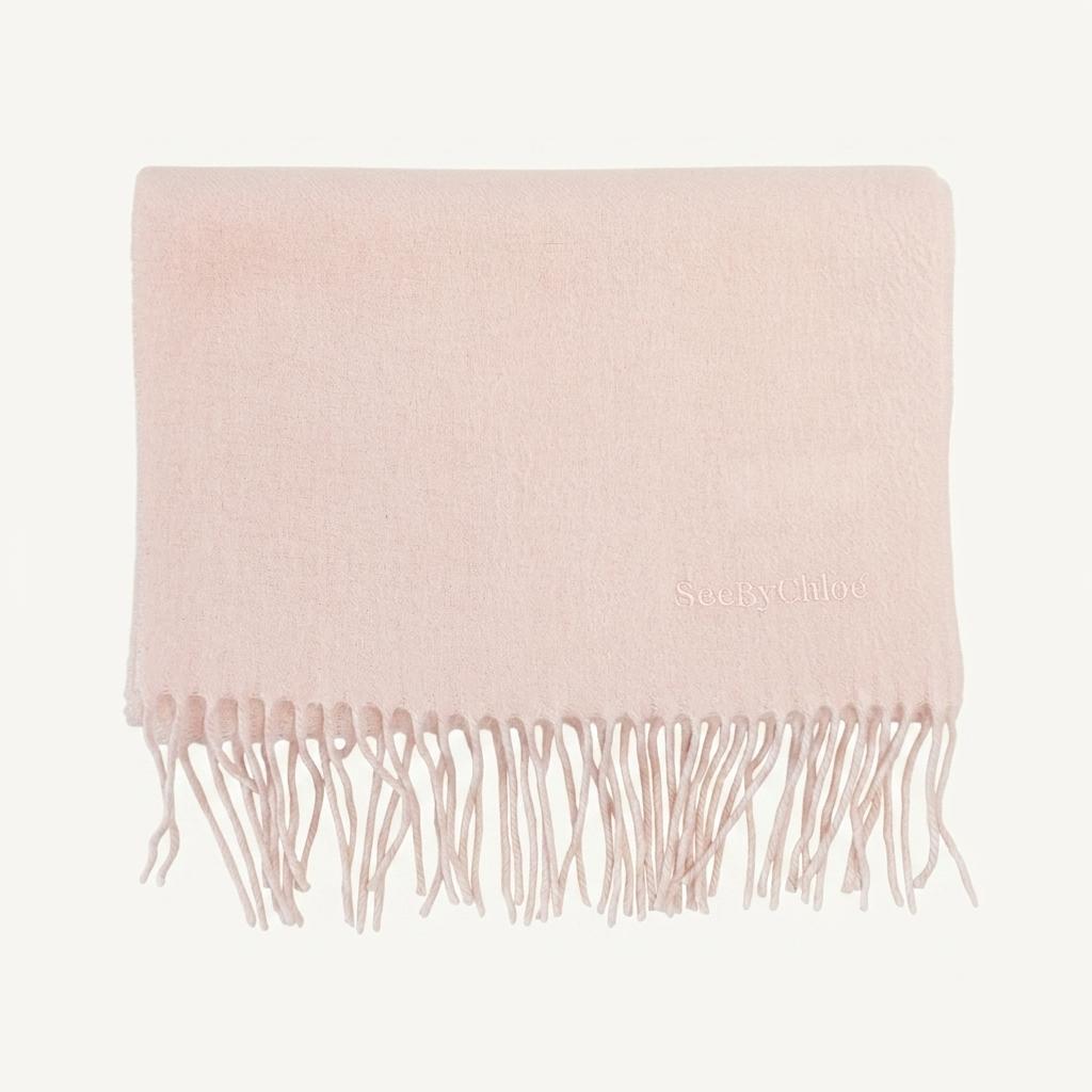 See By Chloe 끌로에 Light Pink muffler 1