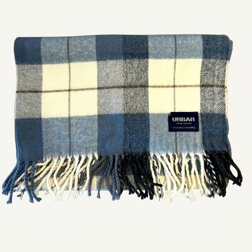 URBAN check pattern Casual Muffler 1