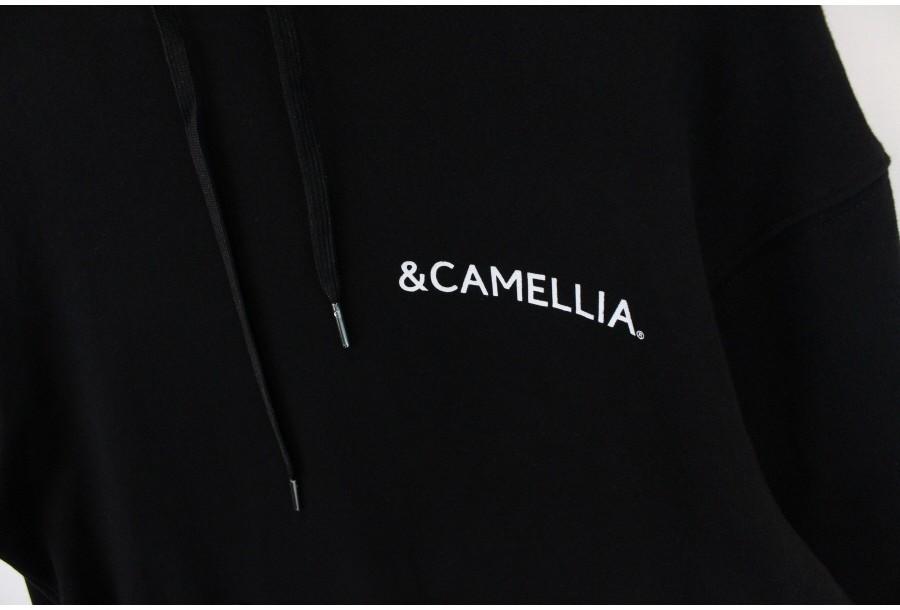(88% 할인) &CAMELLIA 카멜리아 블랙+화이트 백로고 스웻 후드 9