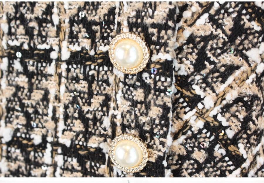 (90% 할인) HSTYLE Gold button Tweed skrit 11
