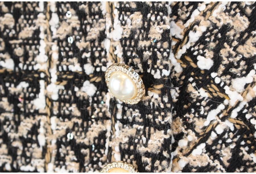 (90% 할인) HSTYLE Gold button Tweed skrit 10
