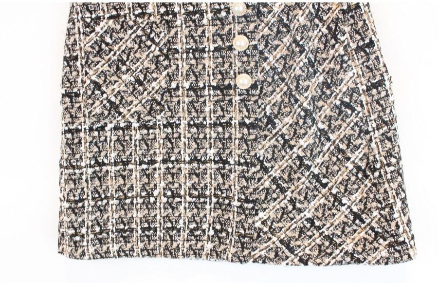 (90% 할인) HSTYLE Gold button Tweed skrit 7