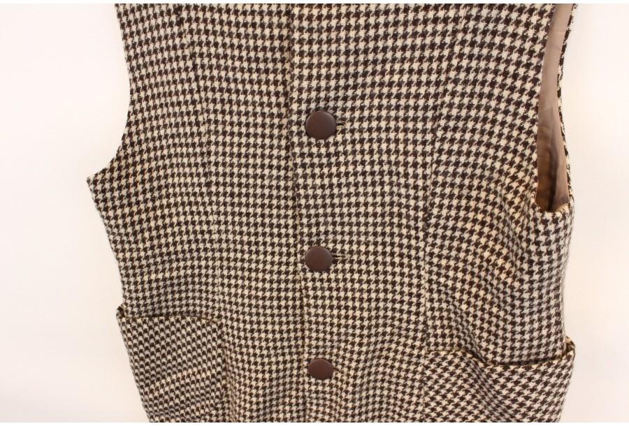 (88% 할인) TYCHEZ VINTAGE hound tooth check onepiece 9