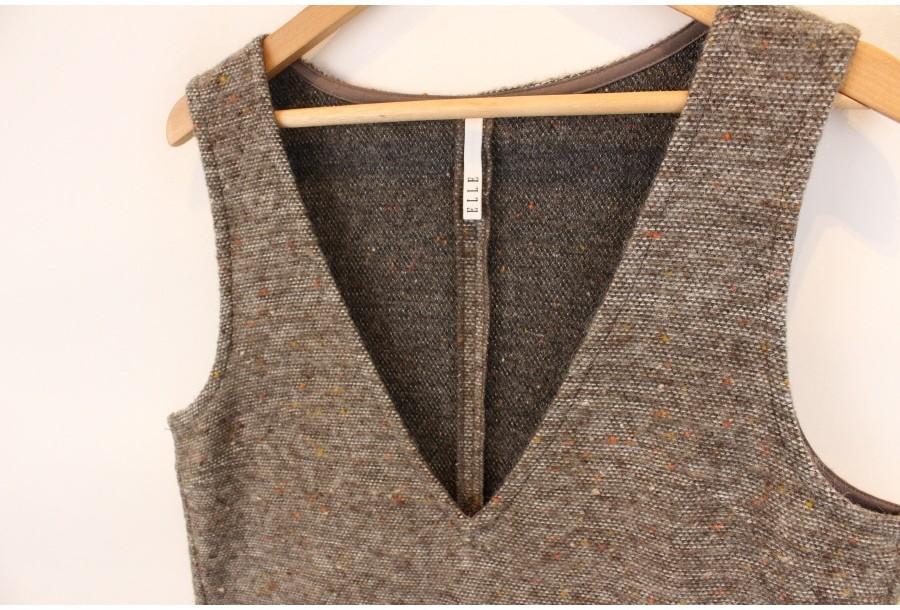 (90% 할인) ELLE mohair5% Bokashi sleeveless onepiece 9