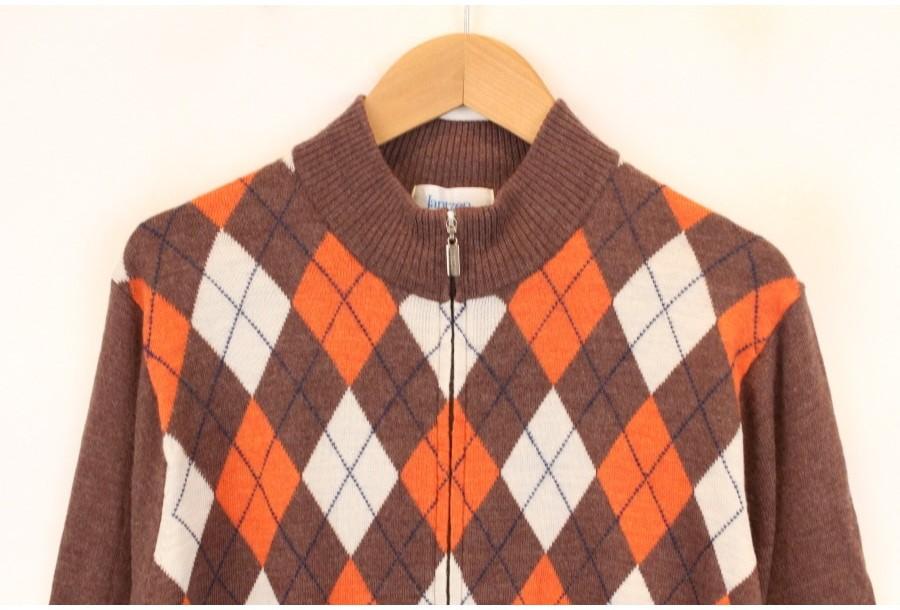 (89% 할인) JANTZEN argyle pattern knit zipup 4
