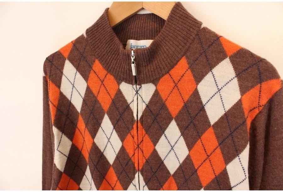 (89% 할인) JANTZEN argyle pattern knit zipup 9