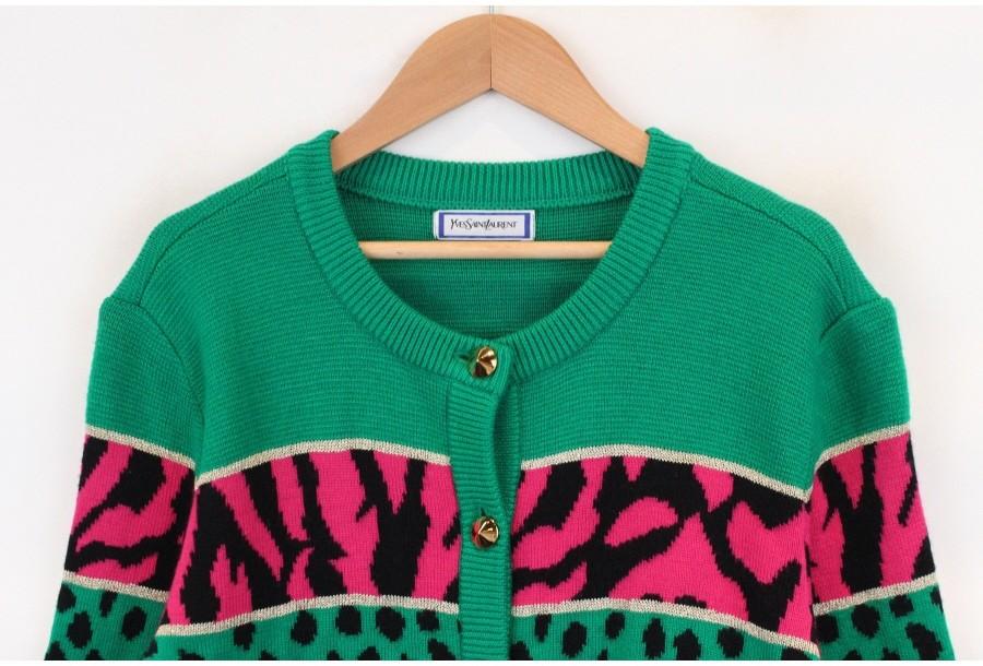 (20% 할인) YvesSaintLaurent 입생로랑 wool100% Green pink 5