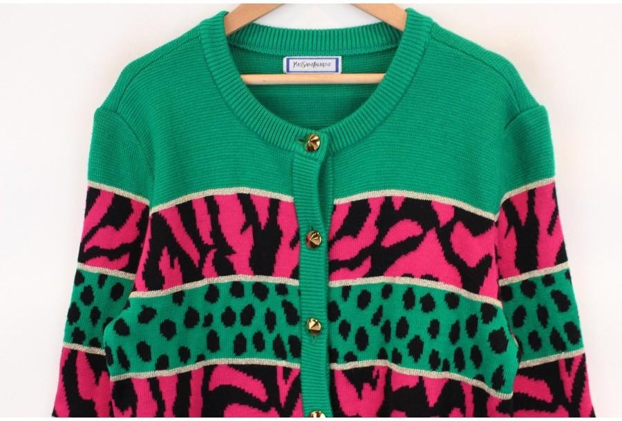 (20% 할인) YvesSaintLaurent 입생로랑 wool100% Green pink 6