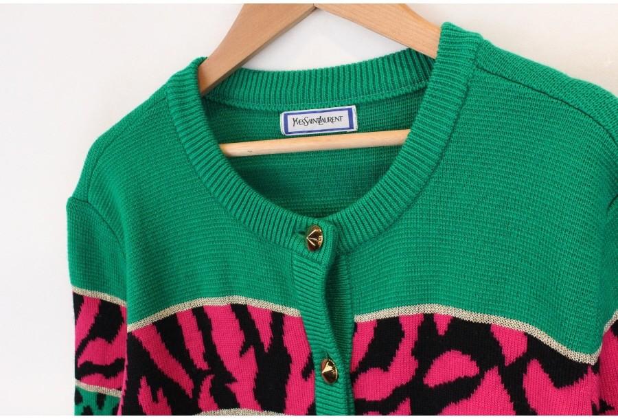 (20% 할인) YvesSaintLaurent 입생로랑 wool100% Green pink 10