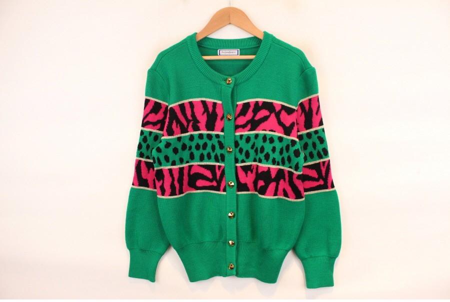 (20% 할인) YvesSaintLaurent 입생로랑 wool100% Green pink 2