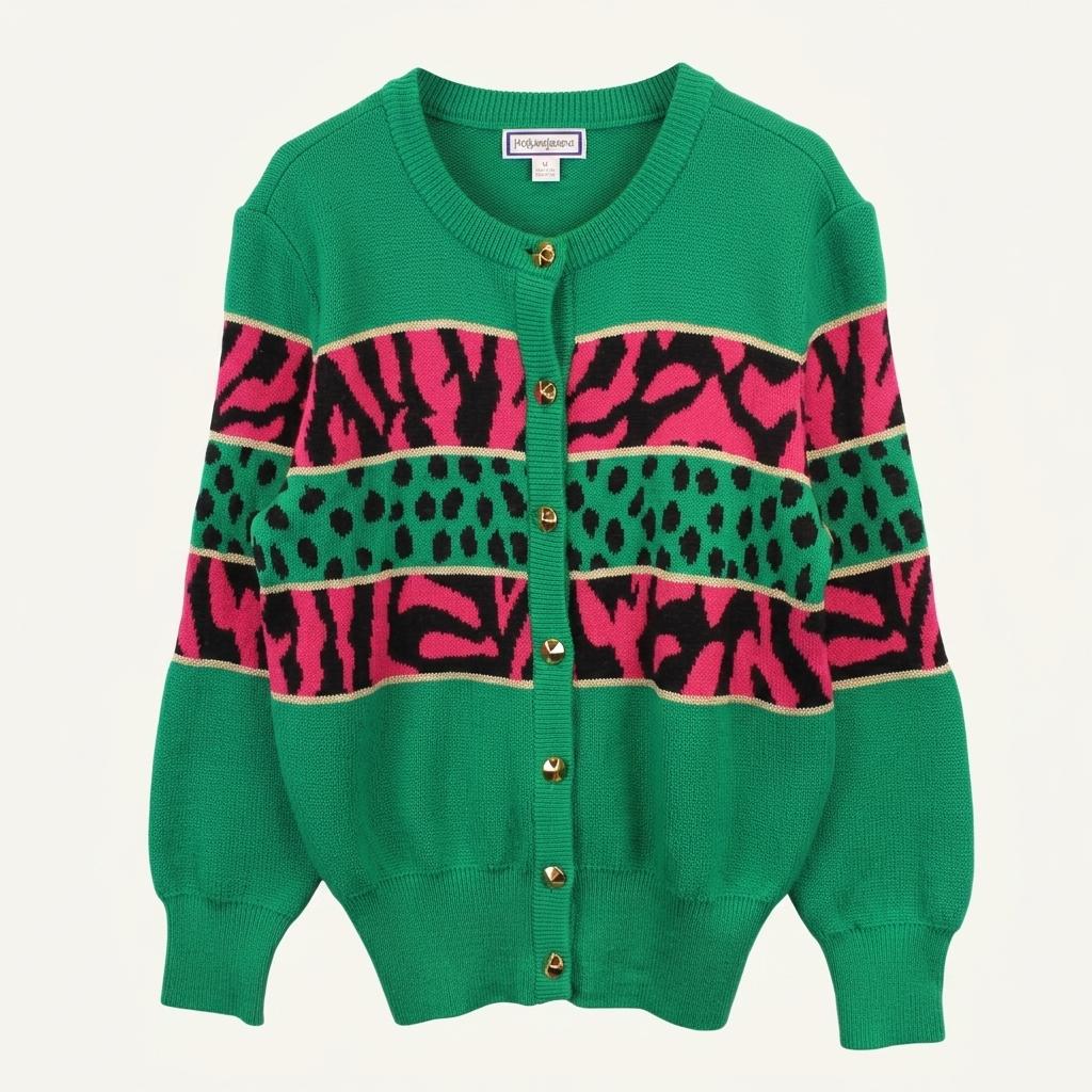 (20% 할인) YvesSaintLaurent 입생로랑 wool100% Green pink 1