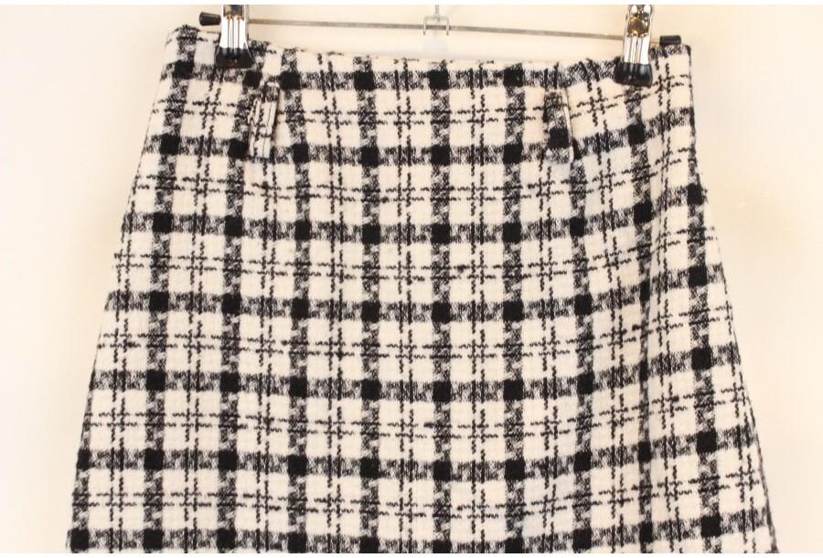 (87% 할인) TYCHEZ VINTAGE pattern tweed skirt 4