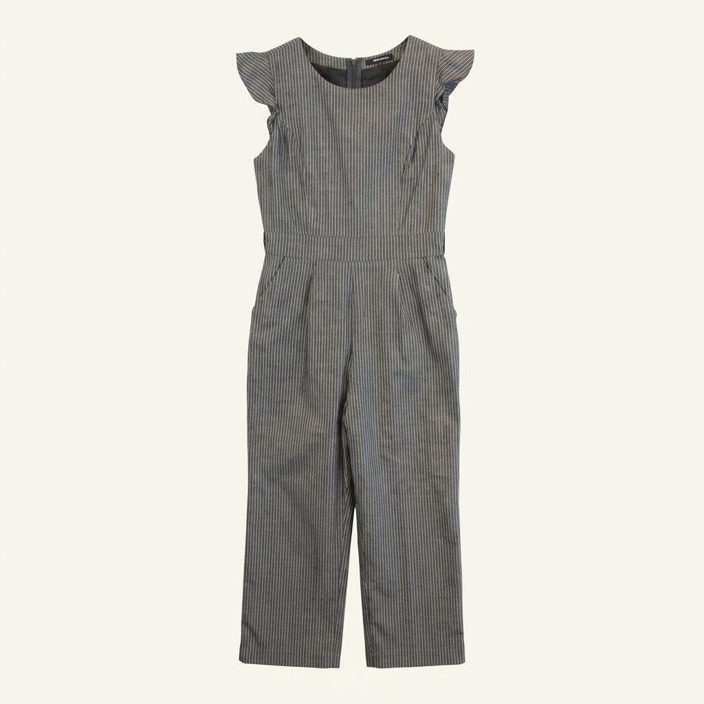 (89% 할인) MURA cotton100% stripe pattern jumpsuit 1