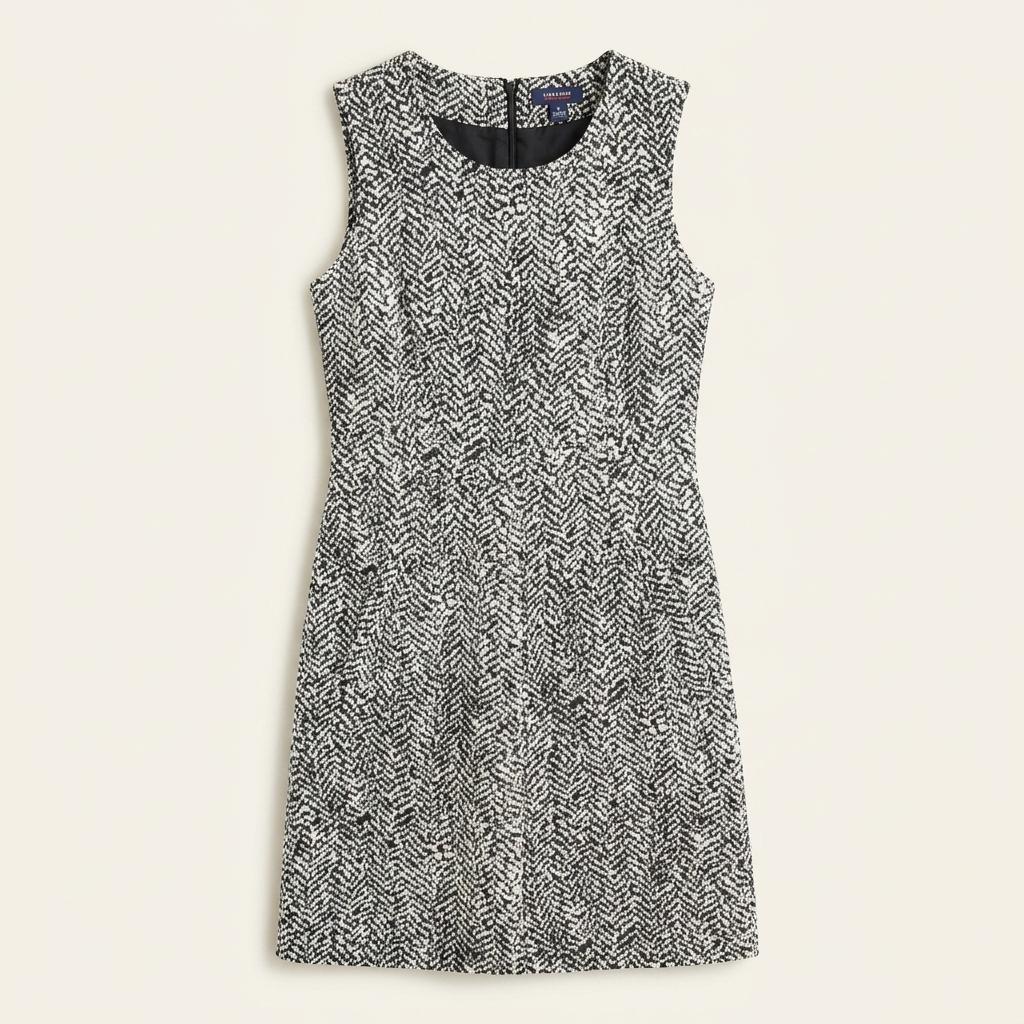 (90% 할인) LANDS'END wool53% black+white pattern sle 1