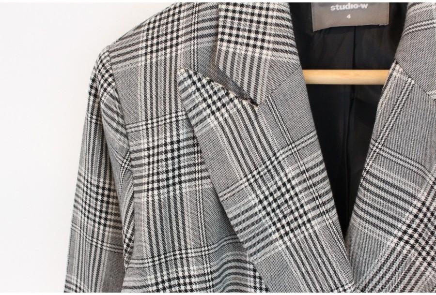 (88% 할인) STUDIO-W check pattern jacket 9