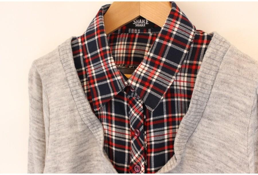(88% 할인) SHAKE SHAKE patch stitch shirts layered l 9