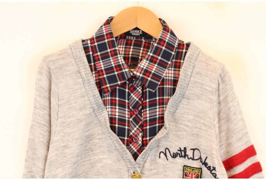 (88% 할인) SHAKE SHAKE patch stitch shirts layered l 4
