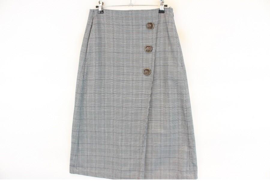 (87% 할인) GU glen check pattern skirt 2