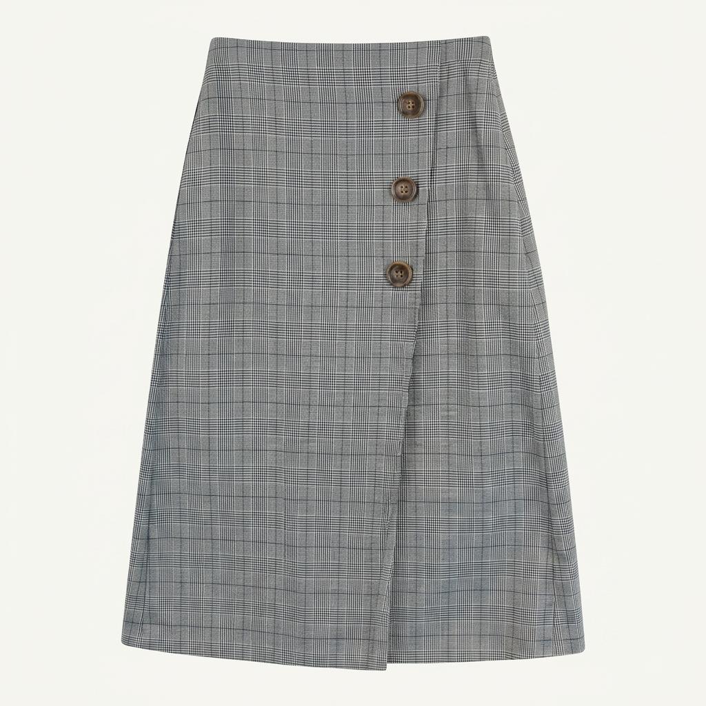 (87% 할인) GU glen check pattern skirt 1