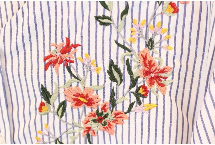 (89% 할인) INGNI color flower stitch stripe shirts 10