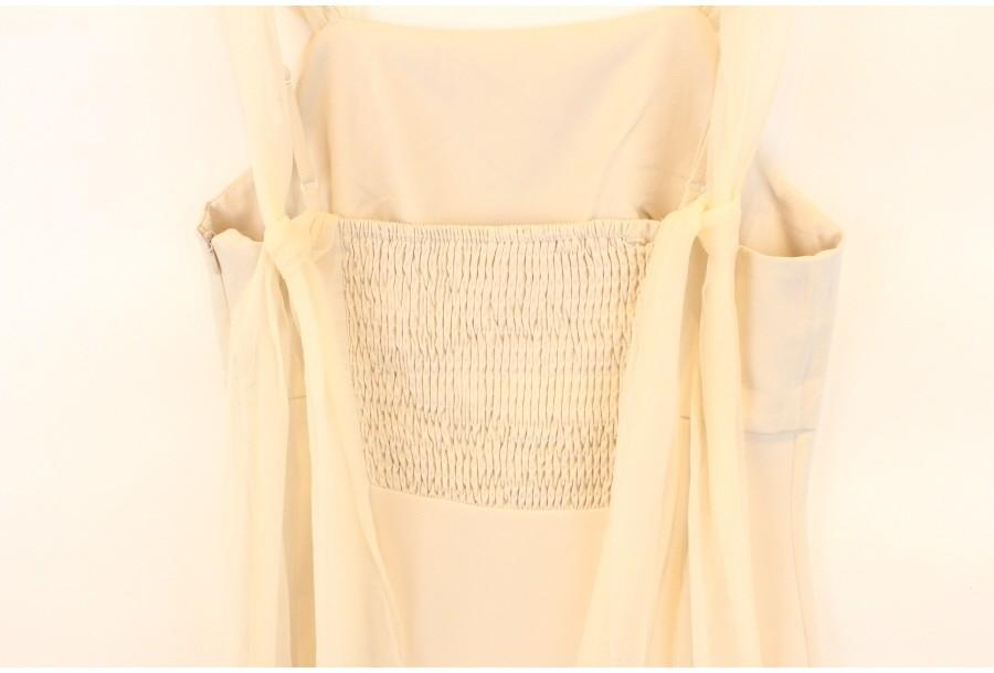 (80% 할인) Louere [루-에레] crem beige slit bustier one 3